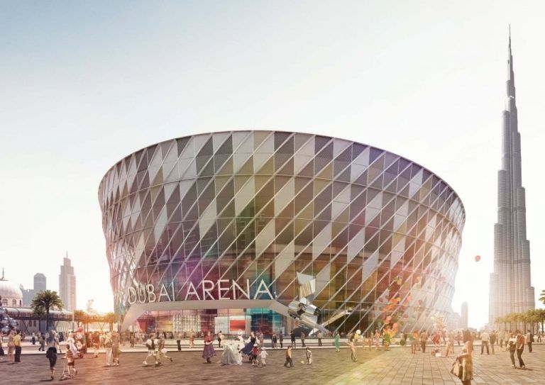 Dubai Arena facade installed ahead of 2019 opening...