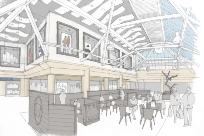 Artist's impression of Swan Walk redevelopment SUS-171026-094027001