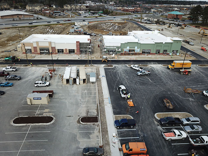 Phase II construction of New Bern Marketplace.