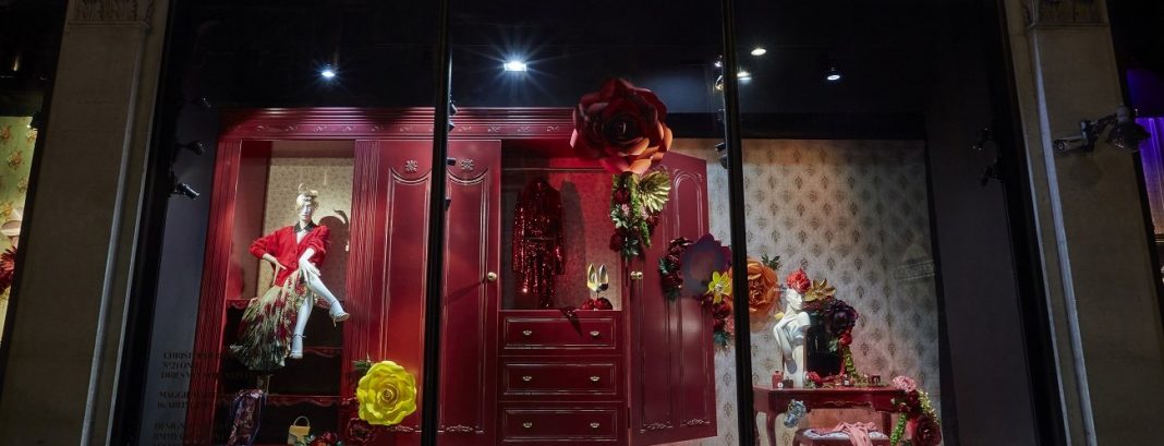 Autumn wardrobes VM scheme for Harvey Nichols