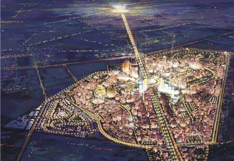 Aerial view of KEC in Madinah, Saudi Arabia.