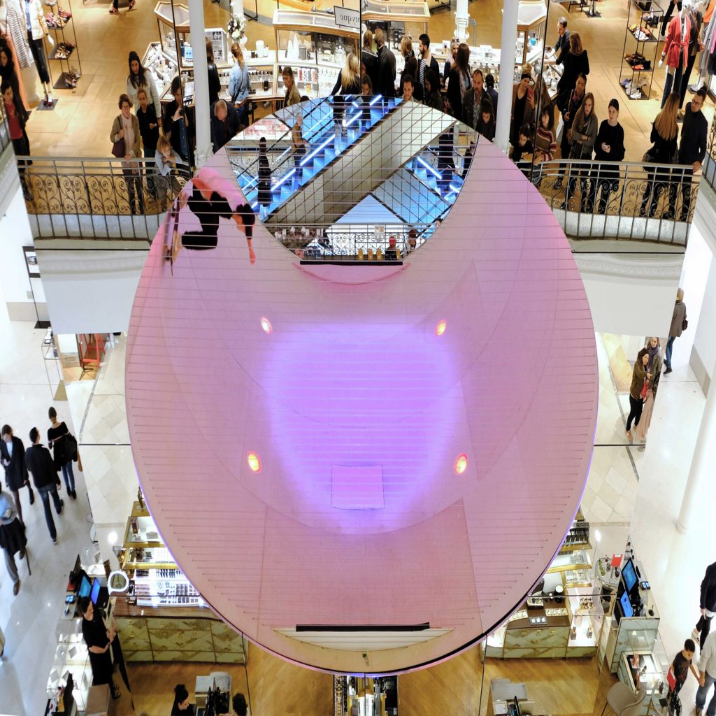 MANA and Scott Oster insert mirrored skate ramp into Parisian store 4
