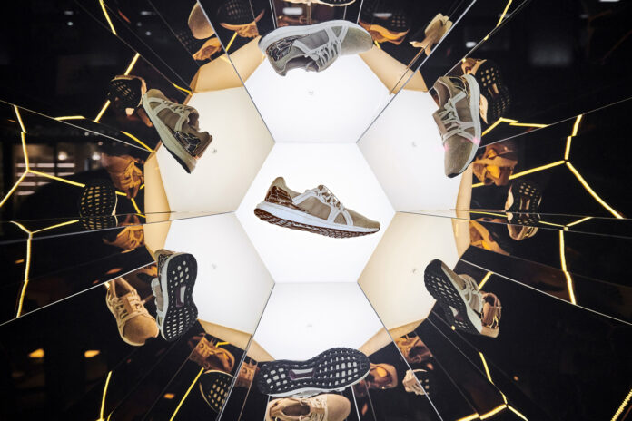adidas launch Stella McCartney Golden Ultraboost window at Harrods