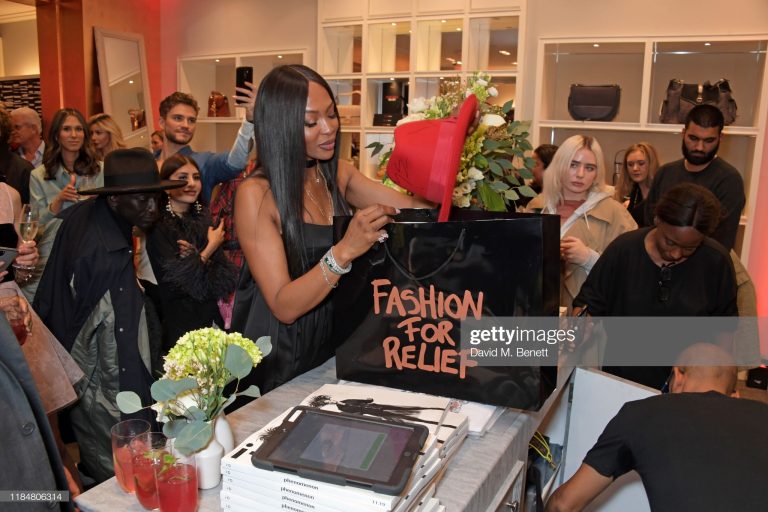 Naomi Campbell opens fashion for relief pop-up store in Westfield London