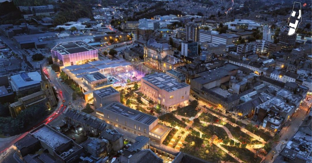 KIRKLEES Aerial View Night