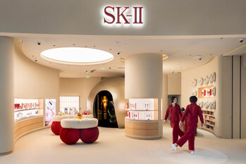 SK-II's first global travel retail flagship store at the Sanya International Duty Free Shopping Complex in Haitang Bay, Hainan.