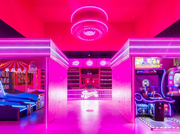 Archie’s Atomic, the brand-new, all-pink entertainment destination from beloved burger restaurant Archie’s is now open