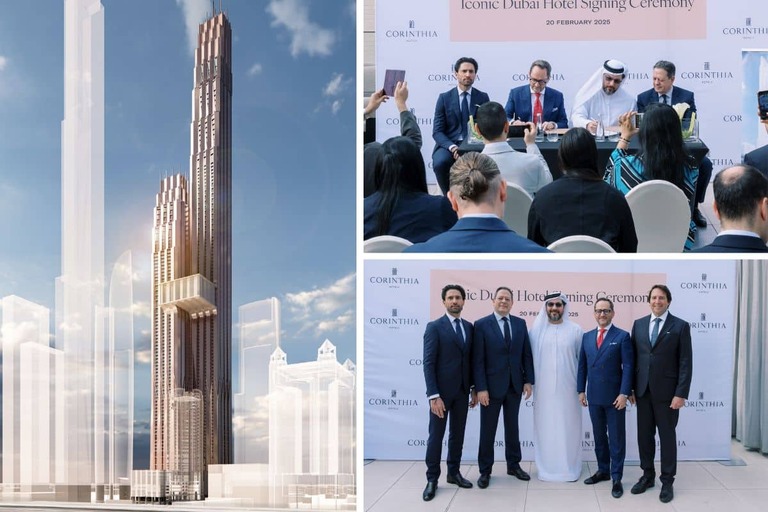 Corinthia Dubai will tower more than 500m and include branded real estate and the “world’s highest outdoor pool”