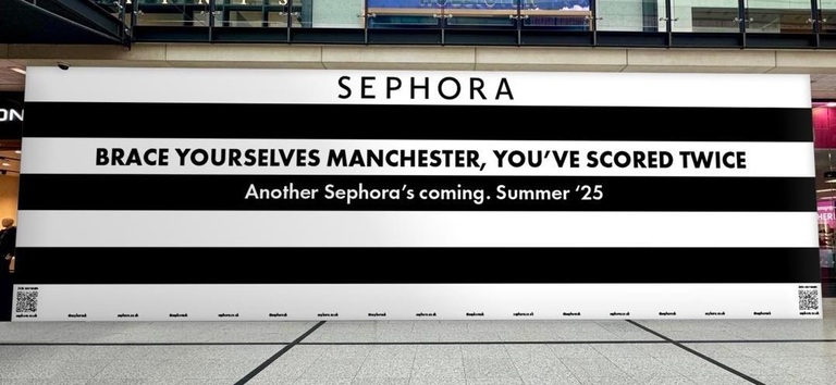 Sephora signs at Manchester Arndale